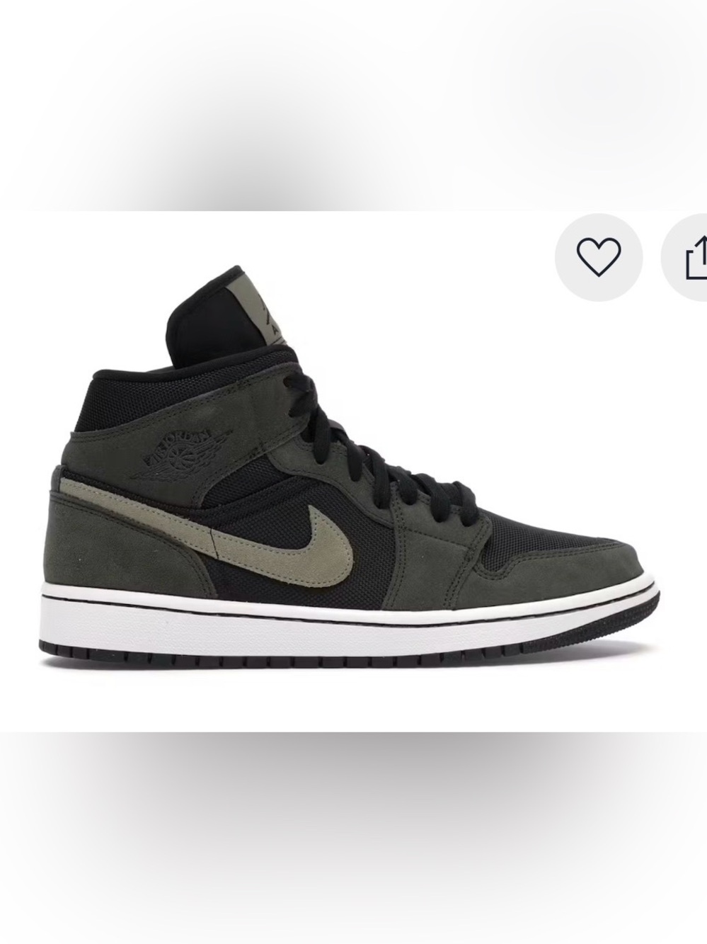 Jordan Women’s High-Top Sneakers - Black and Olive Drab